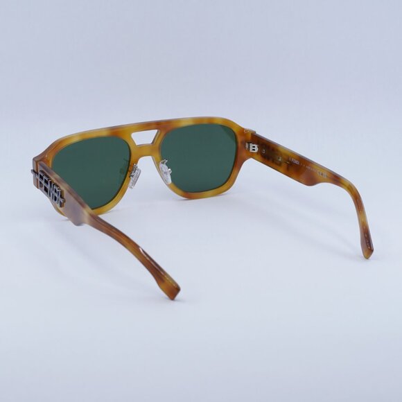 ?️ New Fendi FE40130F 55N Sunglasses - Shiny Light Havana Frame